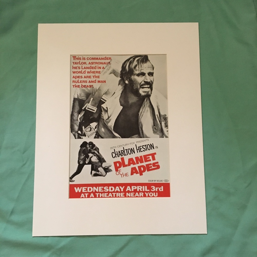 Planet of the Apes Art matted Pop Film Heston
